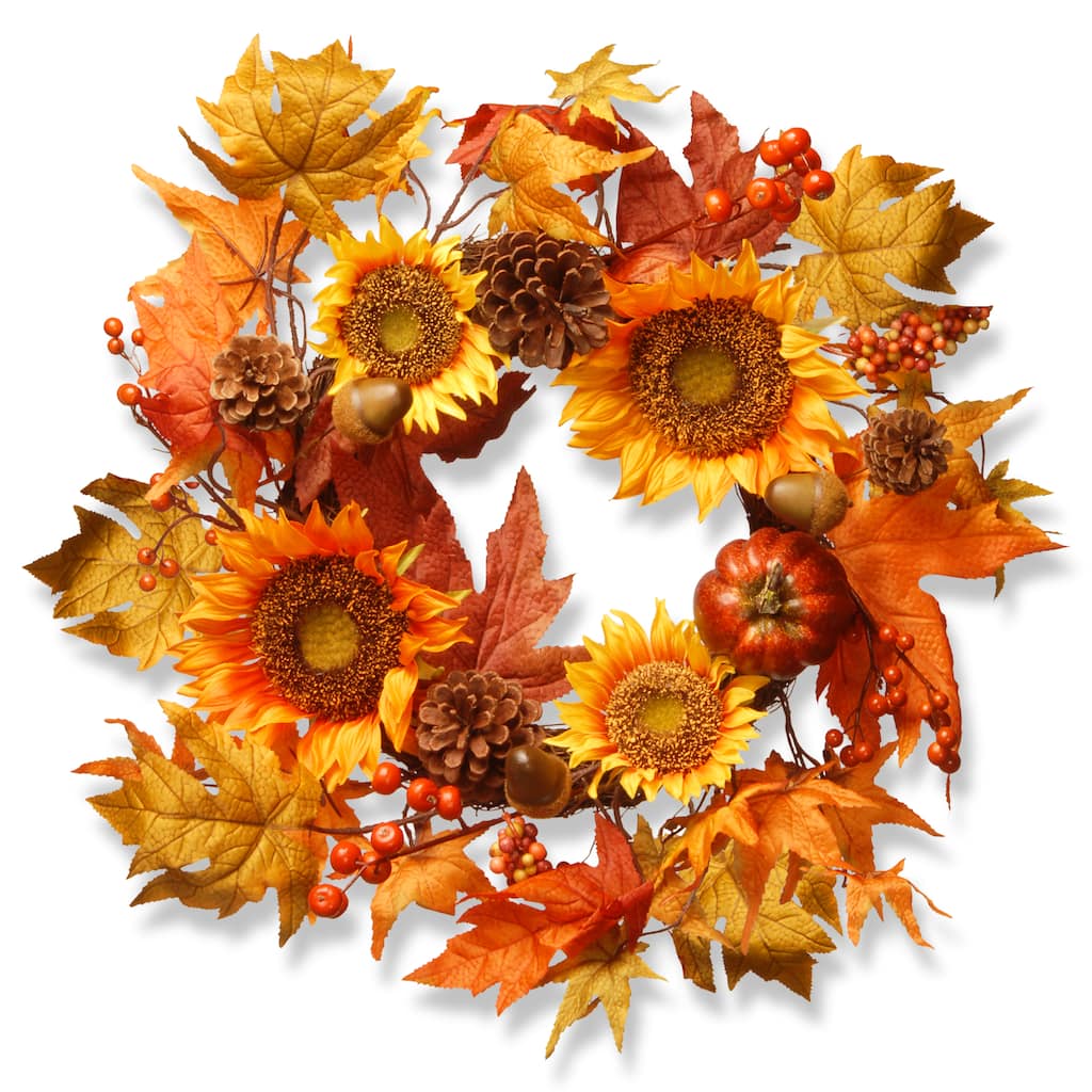 Find The 22 Sunflower Wreath At Michaels